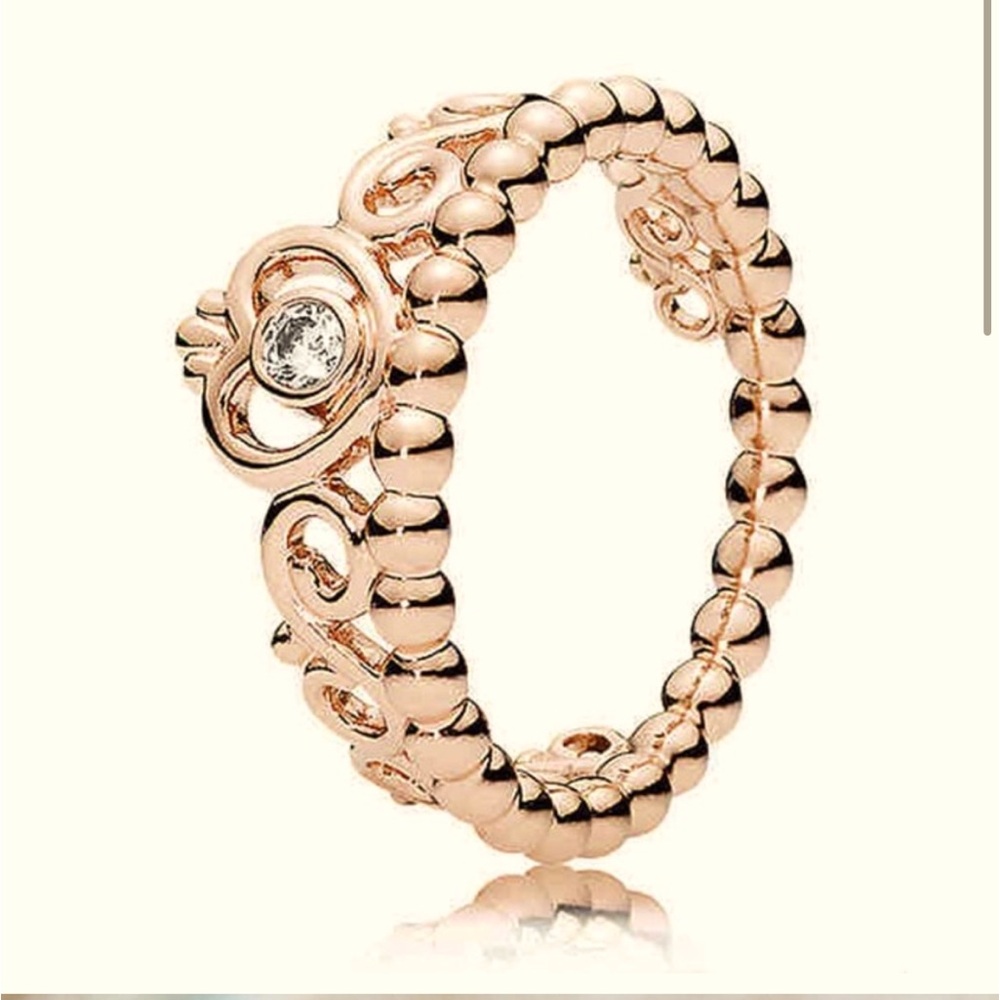 Pandora size 7 ring rose gold but sterling silver 925